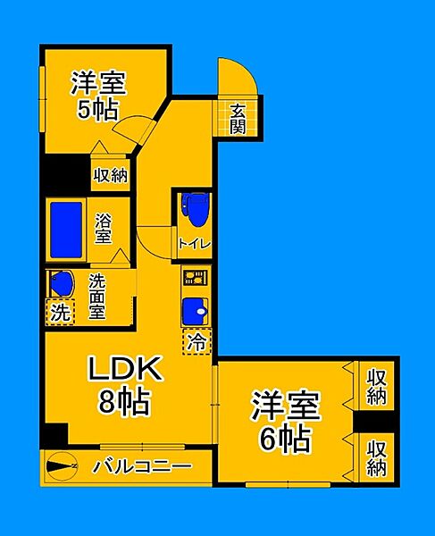 大阪府堺市堺区戎之町東3丁(賃貸マンション2LDK・7階・45.15㎡)の写真 その2