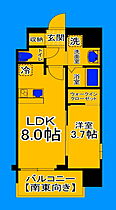 大阪府大阪市住之江区浜口西2丁目（賃貸マンション1LDK・6階・30.26㎡） その2