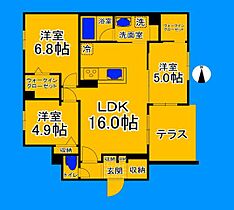 大阪府大阪市阿倍野区西田辺町1丁目（賃貸マンション3LDK・1階・75.52㎡） その2