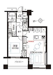 東京シーサウスブランファーレ 1LDKの間取図画像