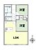 間取り：2LDK、専有面積53.76m2、バルコニー面積5m2 【間取り図】