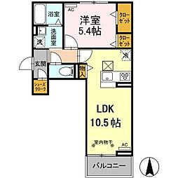 Ｄ−ｒｏｏｍ Ｎｏｈｎ 3階1LDKの間取り