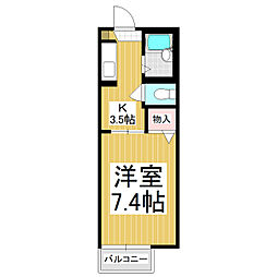 フレグランス緑ヶ丘 1Kの間取図画像