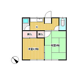 有明荘 2Kの間取図画像