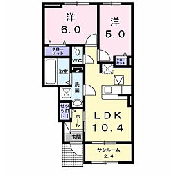 グレイス・ラムダ・軽井沢 2LDKの間取図画像