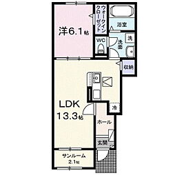 間取図画像 1LDK