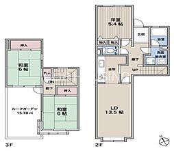 グリーンヒル寺田第2住宅86号棟 3LDKの間取図画像