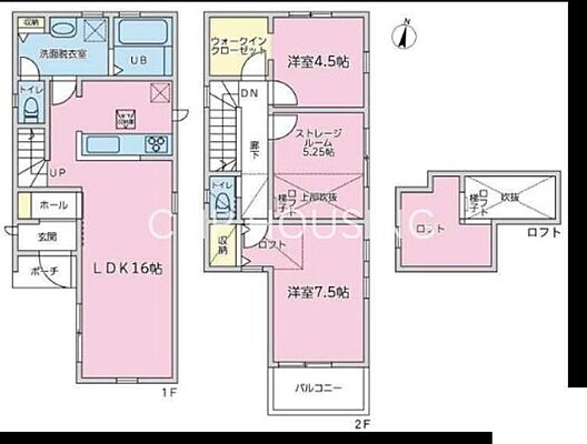 間取り 東京都昭島市美堀町2丁目戸建