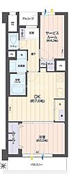 ライオンズマンション淵野辺 1SDKの間取図画像