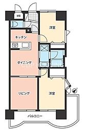 フェリス星が丘 2LDKの間取図画像