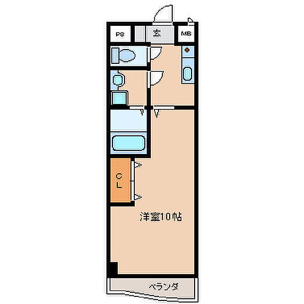 ラ・エスペランサ 210｜福岡県久留米市東合川4丁目(賃貸マンション1K・2階・31.35㎡)の写真 その2