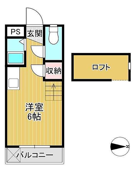 デェイジーI(デェイジーワン) 205｜福岡県久留米市野中町(賃貸アパート1R・1階・20.00㎡)の写真 その2