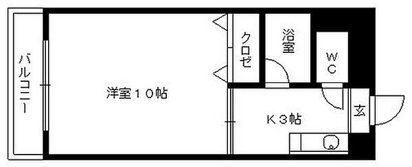 エトランゼ宮本3 310｜福岡県久留米市東櫛原町(賃貸マンション1K・3階・27.00㎡)の写真 その2