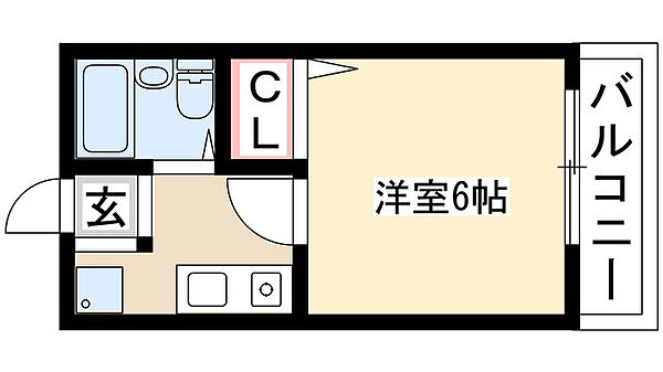 BONNY HIROZI 404｜愛知県名古屋市昭和区広路本町３丁目(賃貸マンション1K・4階・19.22㎡)の写真 その2