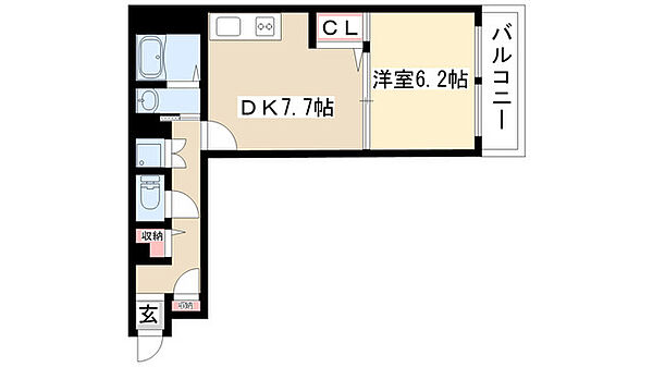 パルテールゴキソ 205｜愛知県名古屋市昭和区明月町２丁目(賃貸マンション1DK・2階・40.15㎡)の写真 その2