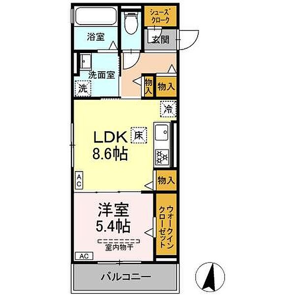 プレタクチュール中根町 102｜愛知県名古屋市瑞穂区中根町１丁目(賃貸アパート1LDK・1階・41.50㎡)の写真 その2