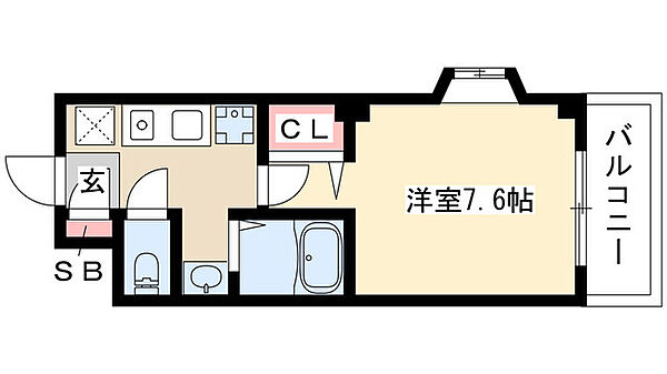 アミュズマン亀城 201｜愛知県名古屋市瑞穂区亀城町６丁目(賃貸マンション1K・2階・24.00㎡)の写真 その2