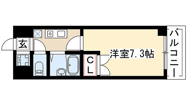 セントラルハイツ滝川 302｜愛知県名古屋市昭和区滝川町(賃貸マンション1K・3階・21.60㎡)の写真 その2