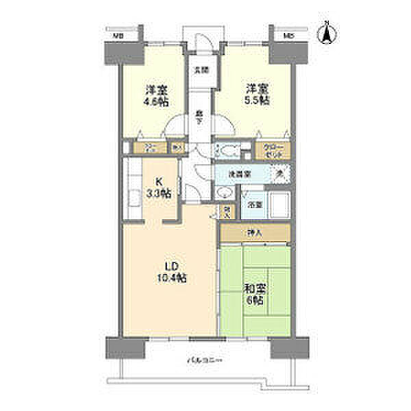 アーバンドエル八事石坂 1003｜愛知県名古屋市昭和区広路町字石坂(賃貸マンション3LDK・10階・72.80㎡)の写真 その2