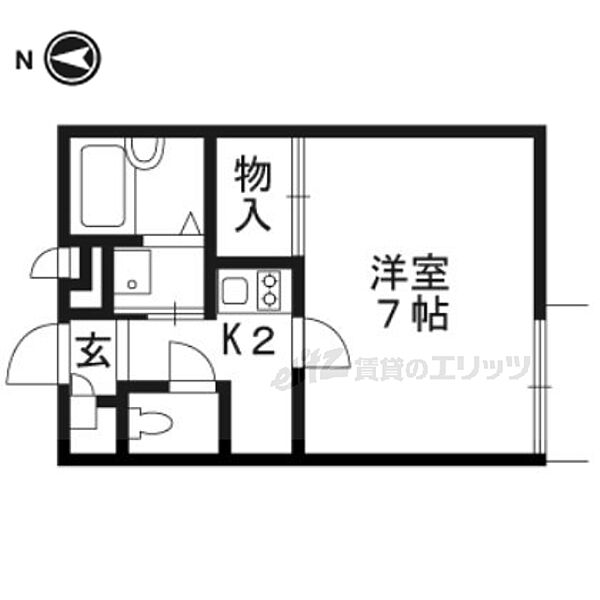 京都府宇治市宇治蔭山(賃貸アパート1K・1階・22.09㎡)の写真 その2