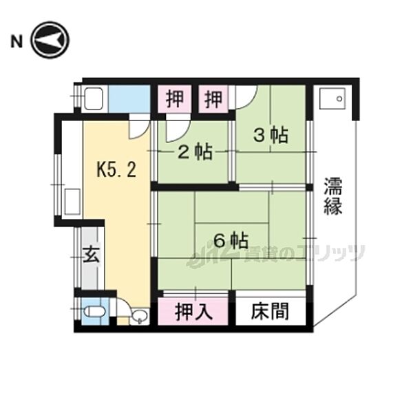 京都府京都市伏見区深草大亀谷内膳町(賃貸一戸建3DK・1階・33.84㎡)の写真 その2