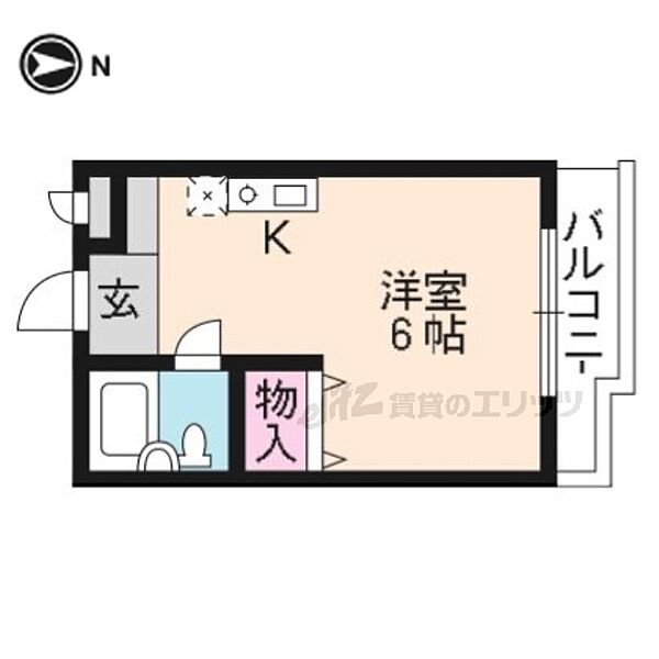 京都府京都市山科区東野八反畑町(賃貸マンション1R・3階・15.15㎡)の写真 その2