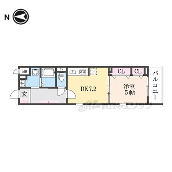 エムアイ　ヒルズ 505｜京都府京都市伏見区竹田北三ツ杭町(賃貸マンション1DK・5階・35.17㎡)の写真 その2