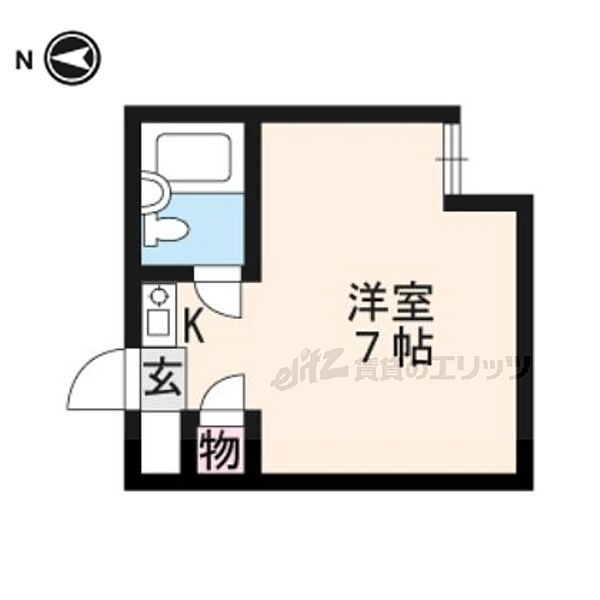 グリーンマンション 103｜京都府京都市伏見区東浜南町(賃貸アパート1R・1階・19.10㎡)の写真 その2