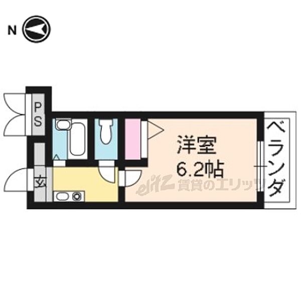 プチトリアノン 301｜京都府京都市伏見区竹田中内畑町(賃貸マンション1K・3階・19.76㎡)の写真 その2