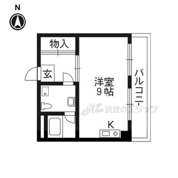 京都府京都市伏見区醍醐中山町(賃貸マンション1K・3階・24.00㎡)の写真 その2