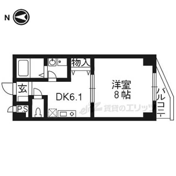 京都府京都市伏見区竹田中川原町(賃貸マンション1DK・3階・31.02㎡)の写真 その2