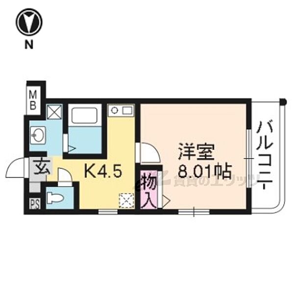 カーサ・ドルチェ 107｜京都府京都市伏見区深草西出町(賃貸マンション1K・1階・27.88㎡)の写真 その2