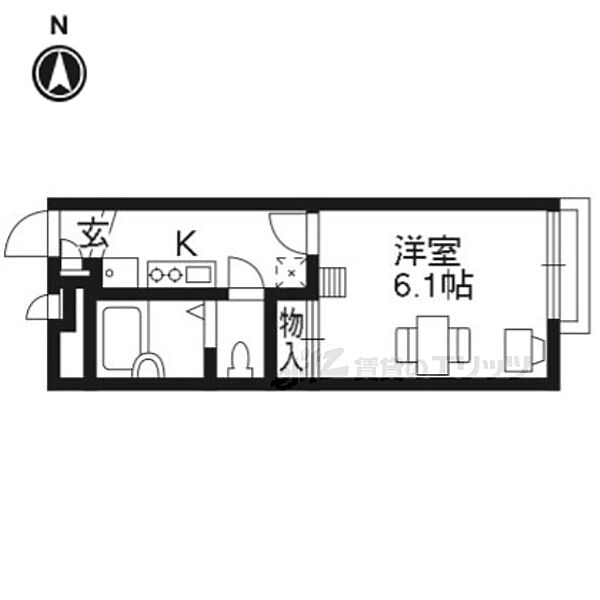 レオパレスＡＬＴＡIV 209｜京都府京都市南区吉祥院這登西町(賃貸アパート1K・2階・19.87㎡)の写真 その2