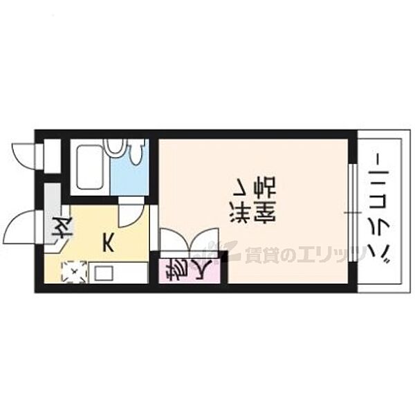 ＲＥＳＴＡ’87 316｜京都府京都市南区久世中久世町５丁目(賃貸マンション1K・3階・18.60㎡)の写真 その2