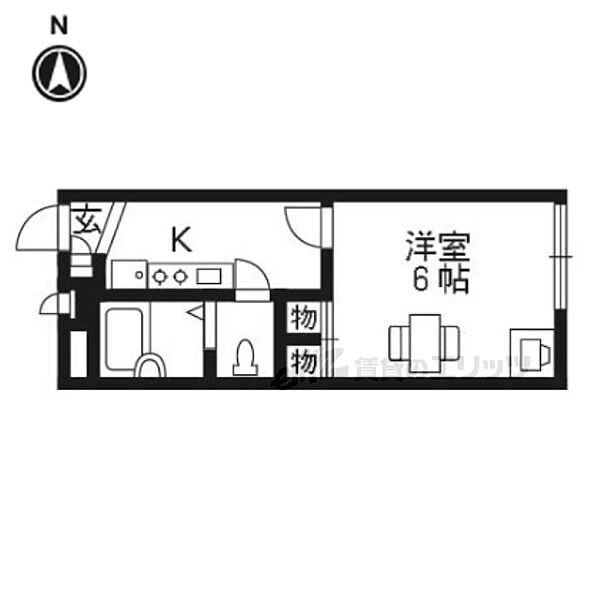 レオパレスハルカ 202｜京都府木津川市兜台６丁目(賃貸アパート1K・2階・19.87㎡)の写真 その2