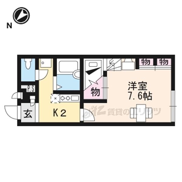 レオパレスフローレス州見台 205｜京都府木津川市州見台２丁目(賃貸アパート1K・2階・22.70㎡)の写真 その2