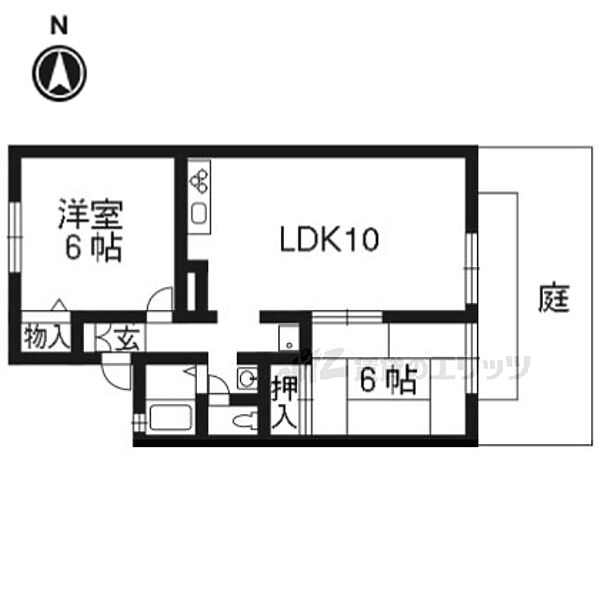 京都府京都市伏見区下鳥羽南柳長町(賃貸アパート2LDK・1階・49.00㎡)の写真 その2