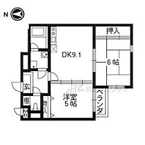 カストルム本丸 203 ｜ 京都府京都市伏見区向島本丸町（賃貸マンション2LDK・2階・50.02㎡） その2