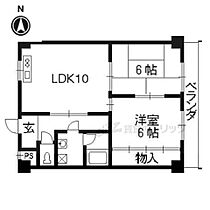 京都府長岡京市野添１丁目（賃貸マンション2LDK・4階・55.00㎡） その2