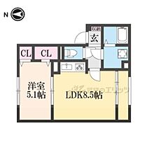 D-ROOM富野乾垣内 203 ｜ 京都府城陽市富野（賃貸アパート1LDK・2階・37.48㎡） その2