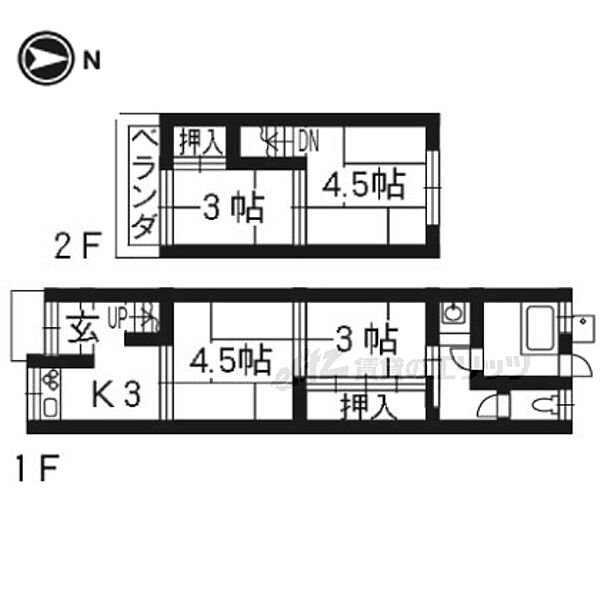 石田大山町5-85貸家 ｜京都府京都市伏見区石田大山町(賃貸一戸建4K・1階・44.80㎡)の写真 その2