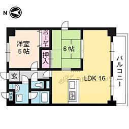 ＣＡＳＡＶＥＲＤＥ 3階2LDKの間取り
