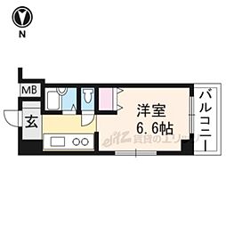 京阪本線 伏見桃山駅 徒歩5分の賃貸マンション 2階1Kの間取り