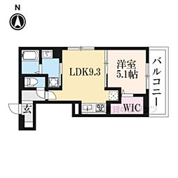 JR東海道・山陽本線 向日町駅 徒歩8分の賃貸アパート 3階1LDKの間取り