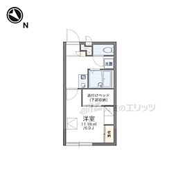 レオパレスHolly 1Kの間取図画像