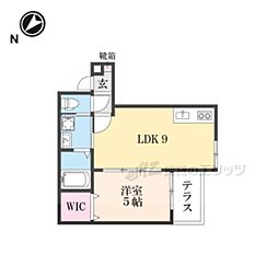 ART VILLAGE敬寂丹波橋 1階1LDKの間取り