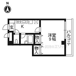 ハートフルマンション 1Kの間取図画像
