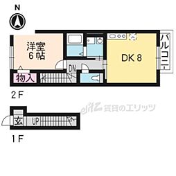 グランシャリオ 1DKの間取図画像