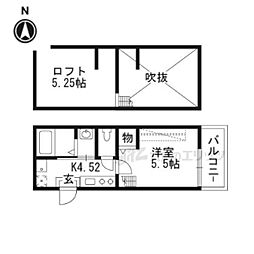プレシャス五番館 1Kの間取図画像