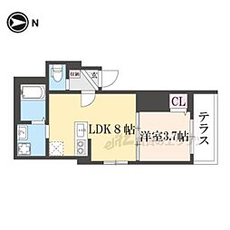 F asecia Kuulei 1LDKの間取図画像